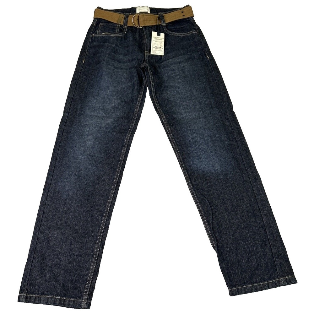 Alexander Julian Colours Young Men's 16 (27 x 28) Denim Jeans Belted Y2K 90s NWT